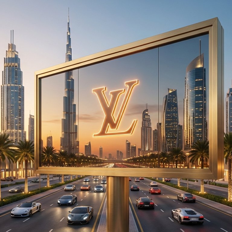 Luxury Brand Billboard — Ultra-Realistic 8K 3D City Skyline Render example 3