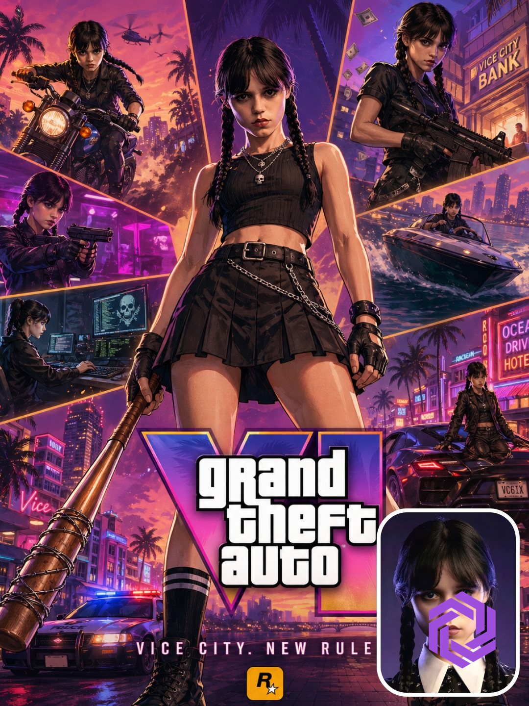 GTA VI Vice City Poster — Cinematic Cover Art example 4