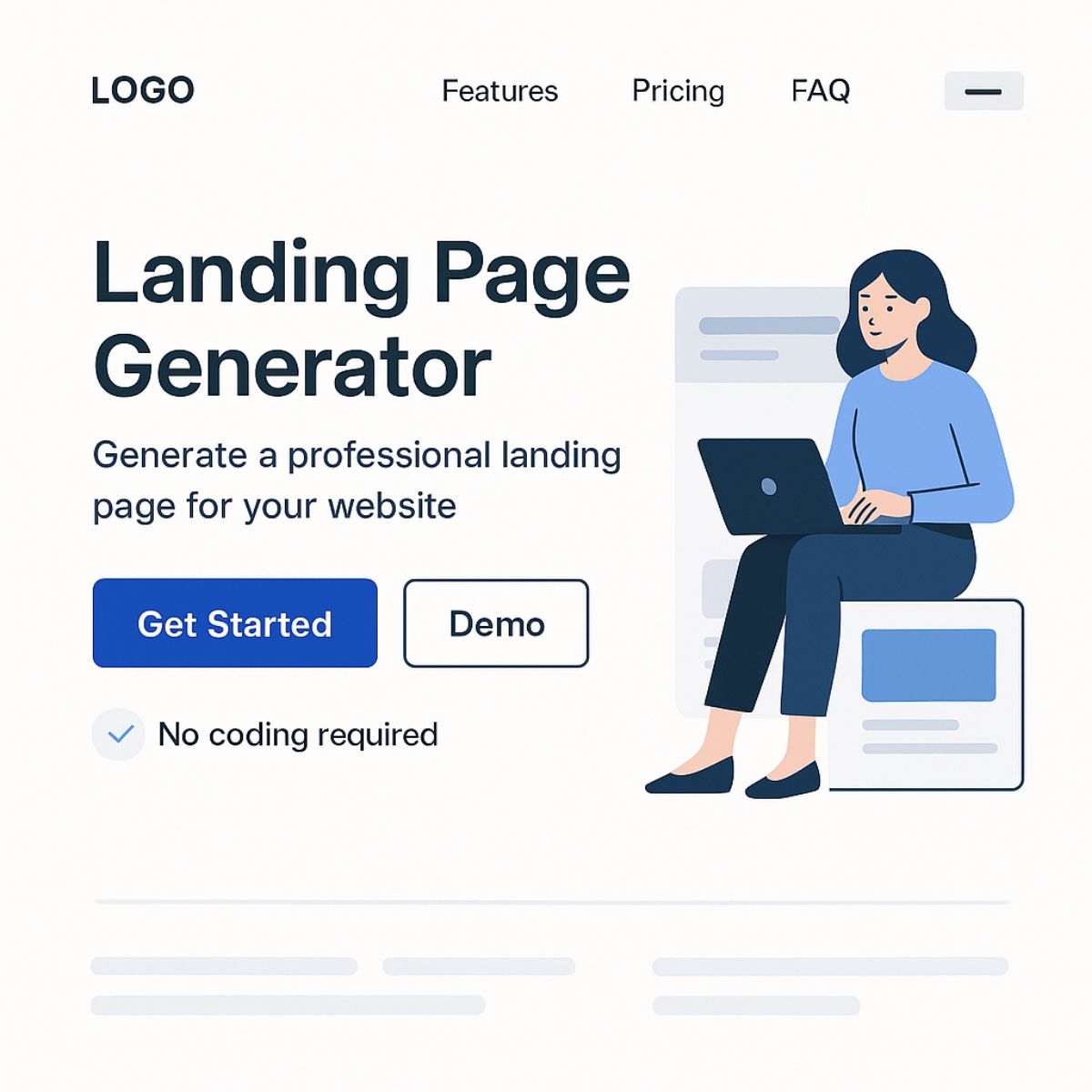 HTML Landing Page Generator – Professional UX/UI + SEO Ready Template example 1