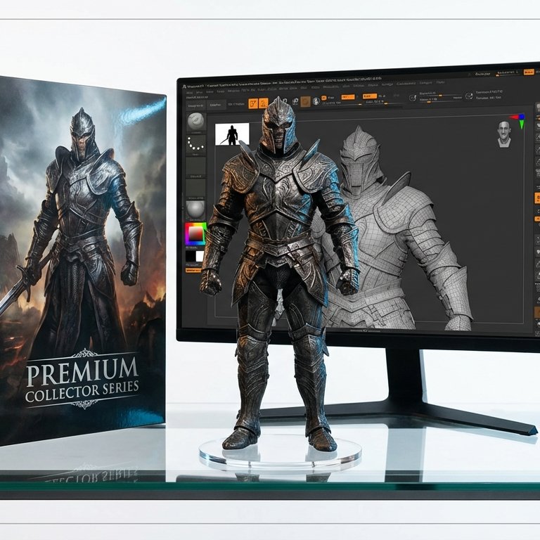 Custom Collectible Figure — Realistic 3D Scale Model with Packaging Design example 3