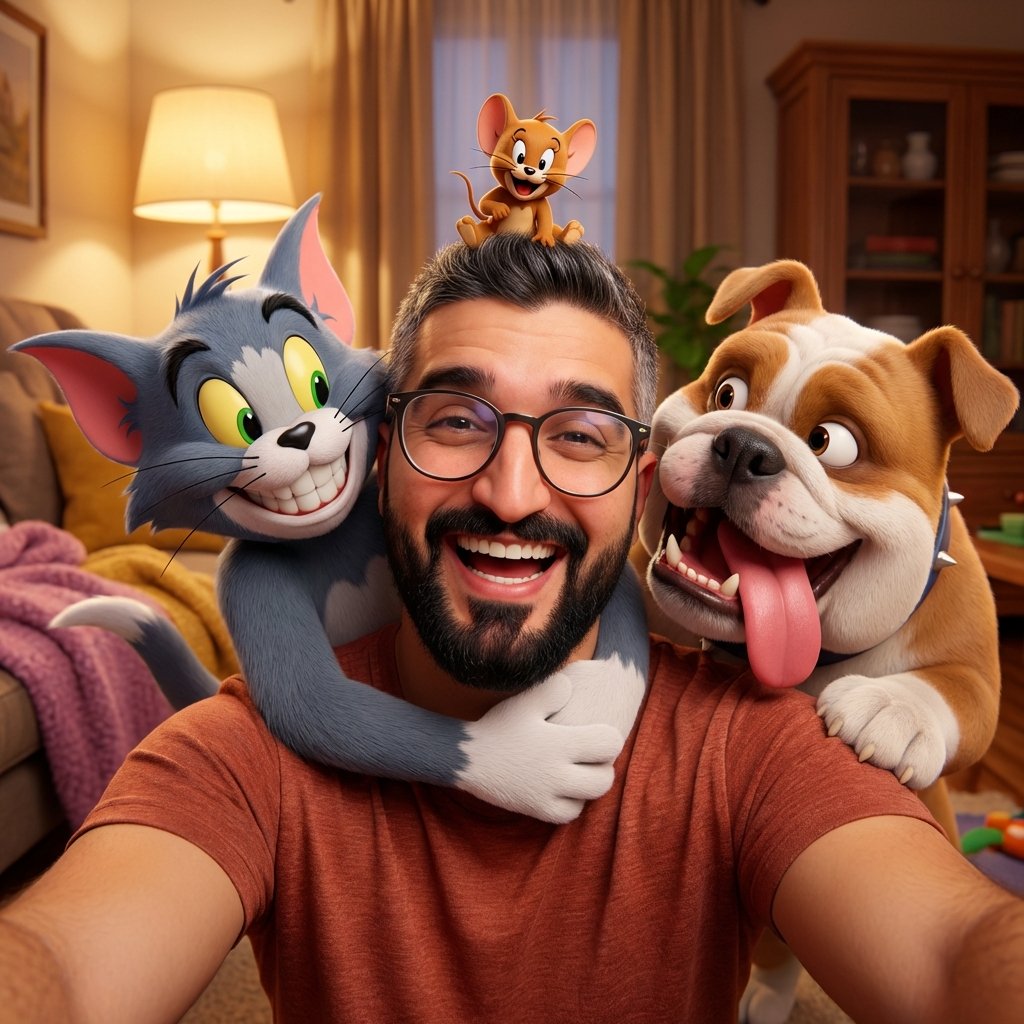 Selfie with Tom & Jerry — 3D Octane Render Chaos Group Photo example 2