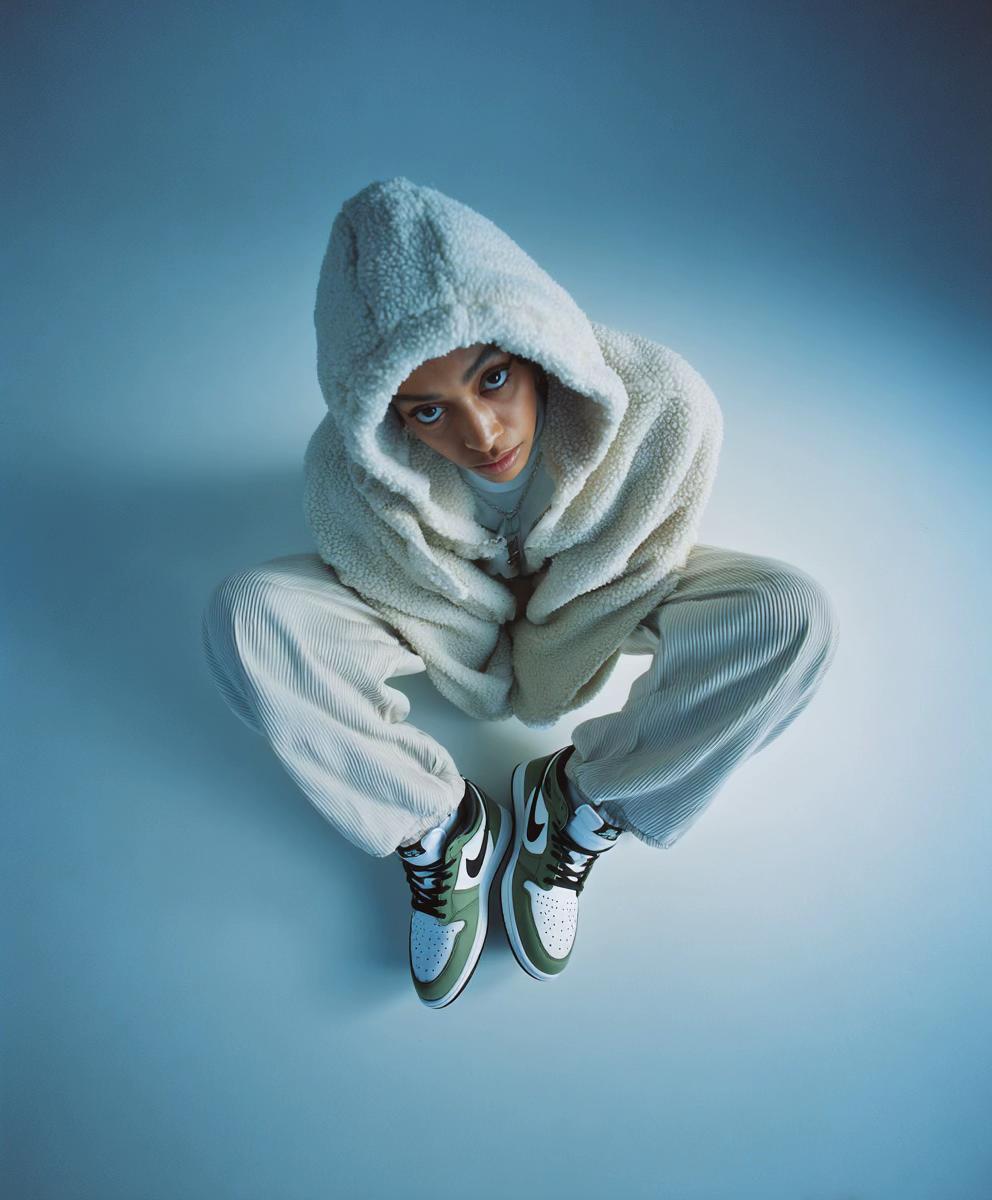 Sherpa Hoodie Sneaker Editorial example 1